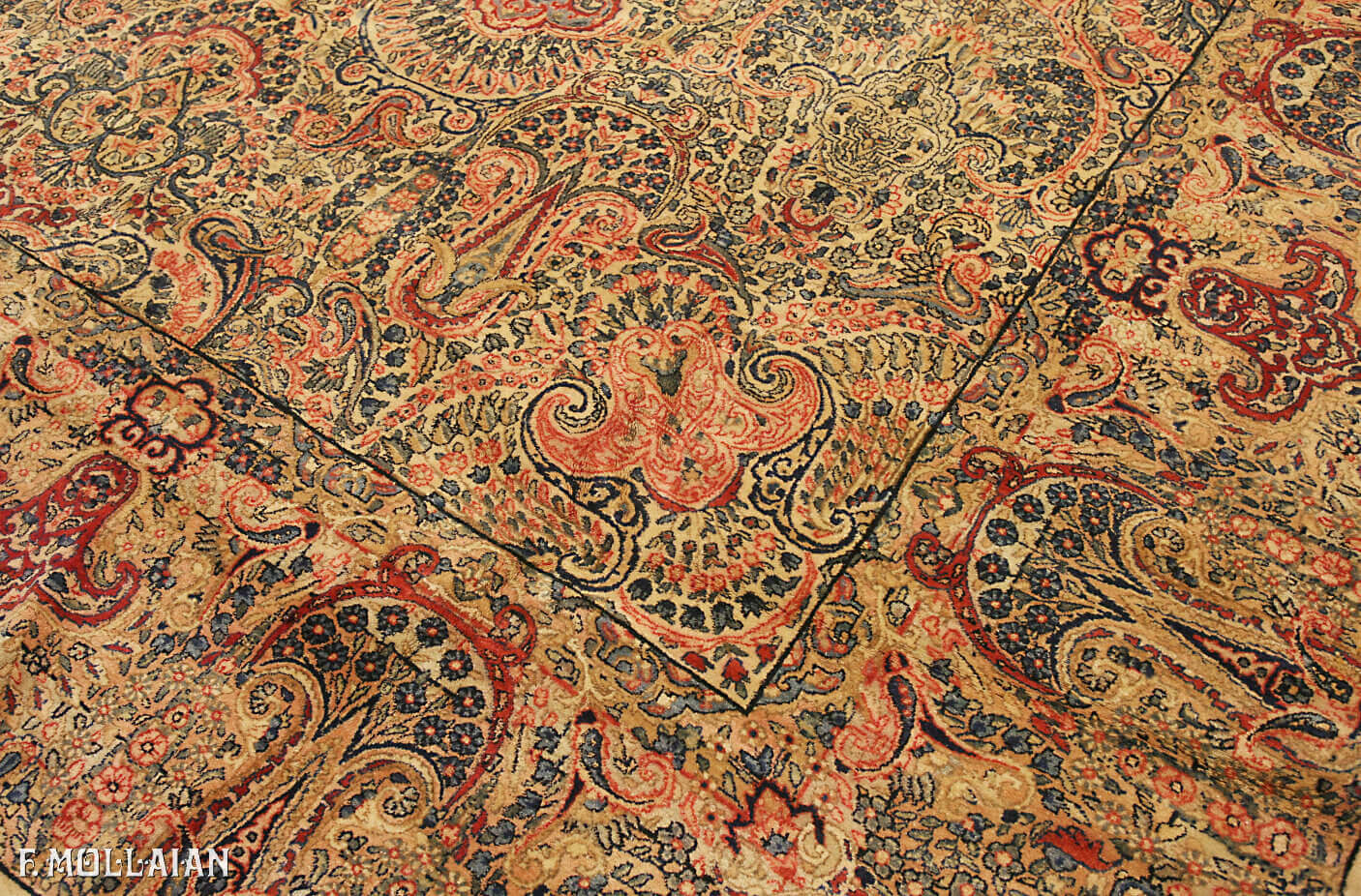 Antique Persian Kerman Carpet (594x300 cm)